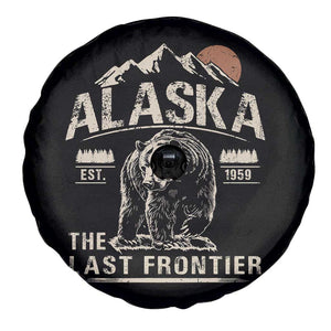 Bear Alaska The Last Frontier Spare Tire Cover Vintage Alaska Camping Hiking Mountain TS10 Print Your Wear