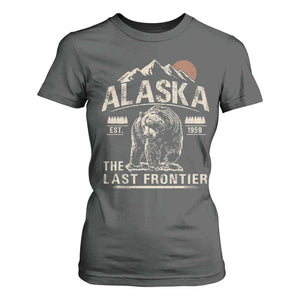 Bear Alaska The Last Frontier T Shirt For Women Vintage Alaska Camping Hiking Mountain TS10 Dark Heather Print Your Wear