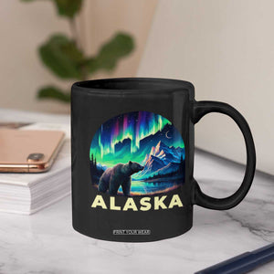 Bear Alaska Coffee Mug Alaskan Night Sky Northern Lights Aurora TS10 Print Your Wear