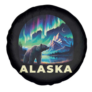 Bear Alaska Spare Tire Cover Alaskan Night Sky Northern Lights Aurora TS10 Print Your Wear