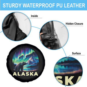 Bear Alaska Spare Tire Cover Alaskan Night Sky Northern Lights Aurora TS10 Print Your Wear