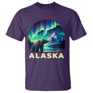 Bear Alaska T Shirt Alaskan Night Sky Northern Lights Aurora TS10 Purple Print Your Wear