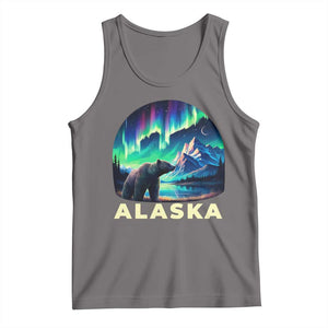 Bear Alaska Tank Top Alaskan Night Sky Northern Lights Aurora TS10 Deep Heather Print Your Wear