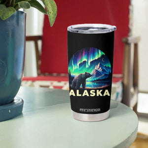 Bear Alaska Tumbler Cup Alaskan Night Sky Northern Lights Aurora TS10 Print Your Wear