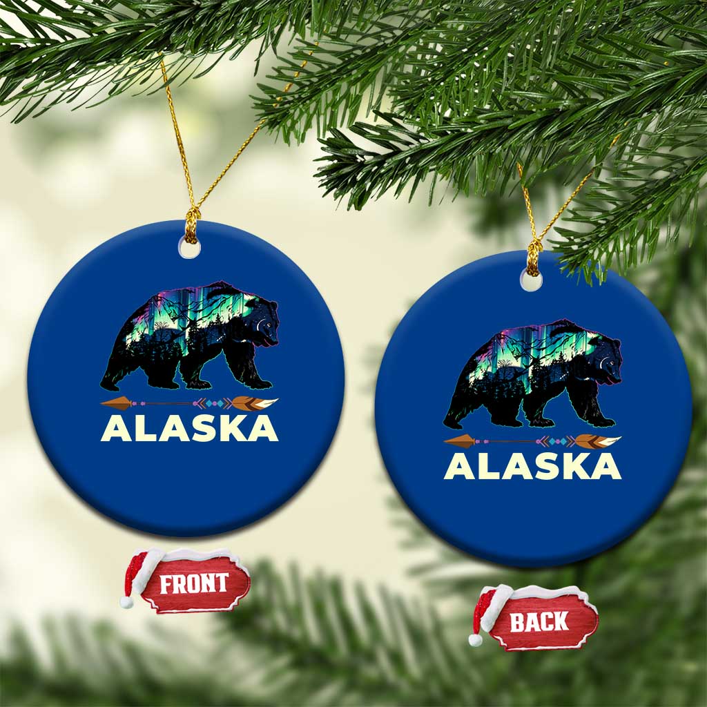 Alaska Ceramic Ornament Alaskan Night Sky Northern Lights Aurora Bear TS10 1pc Blue Print Your Wear