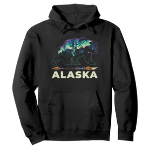 Alaska Hoodie Alaskan Night Sky Northern Lights Aurora Bear TS10 Black Print Your Wear