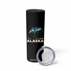Alaska Skinny Tumbler Alaskan Night Sky Northern Lights Aurora Bear TS10 Print Your Wear