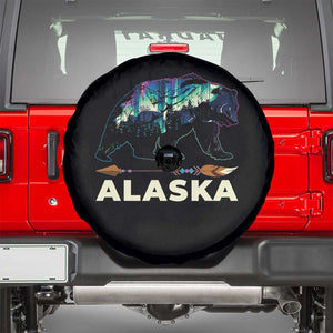 Alaska Spare Tire Cover Alaskan Night Sky Northern Lights Aurora Bear TS10 Black Print Your Wear