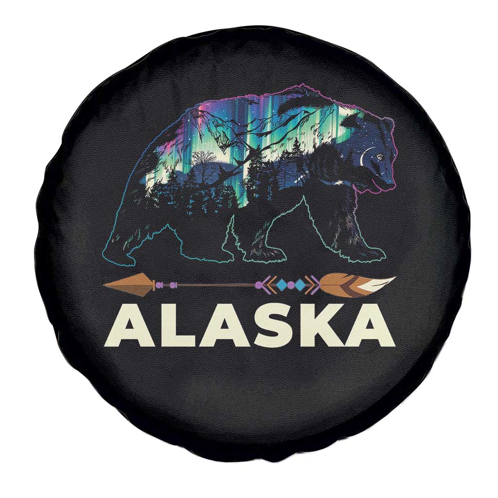 Alaska Spare Tire Cover Alaskan Night Sky Northern Lights Aurora Bear TS10 Print Your Wear