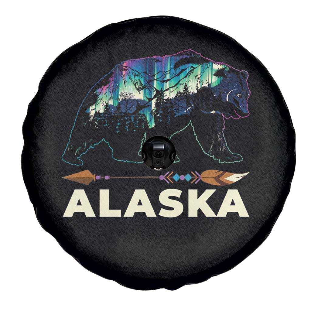 Alaska Spare Tire Cover Alaskan Night Sky Northern Lights Aurora Bear TS10 Print Your Wear