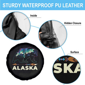Alaska Spare Tire Cover Alaskan Night Sky Northern Lights Aurora Bear TS10 Print Your Wear