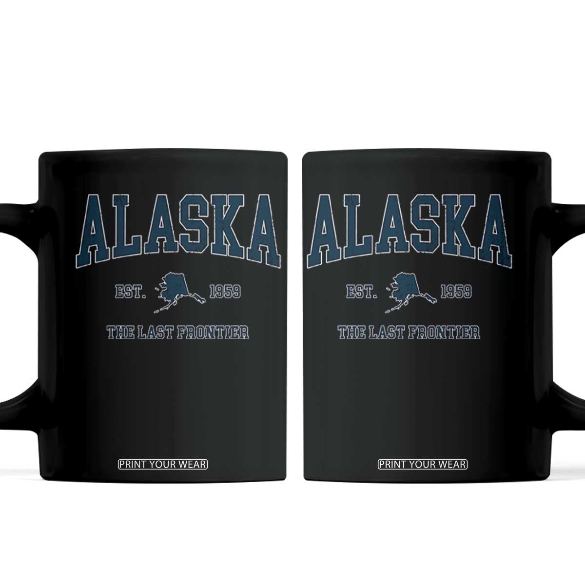 Alaska Coffee Mug Vintage Sports Design The Last Frontier Souvenirs TS10 Black Print Your Wear