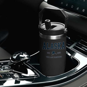 Alaska Flip Straw Tumbler Vintage Sports Design The Last Frontier Souvenirs TS10 Print Your Wear