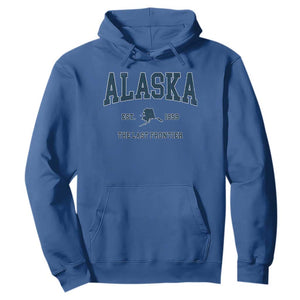 Alaska Hoodie Vintage Sports Design The Last Frontier Souvenirs TS10 Royal Blue Print Your Wear