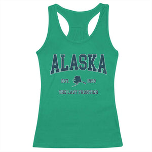 Alaska Racerback Tank Top Vintage Sports Design The Last Frontier Souvenirs TS10 Irish Green Print Your Wear