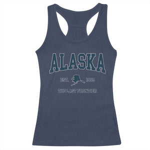 Alaska Racerback Tank Top Vintage Sports Design The Last Frontier Souvenirs TS10 Navy Print Your Wear