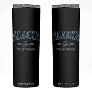 Alaska Skinny Tumbler Vintage Sports Design The Last Frontier Souvenirs TS10 Black Print Your Wear