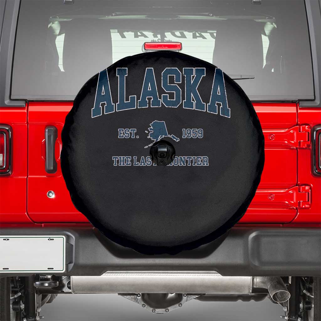 Alaska Spare Tire Cover Vintage Sports Design The Last Frontier Souvenirs TS10 Black Print Your Wear