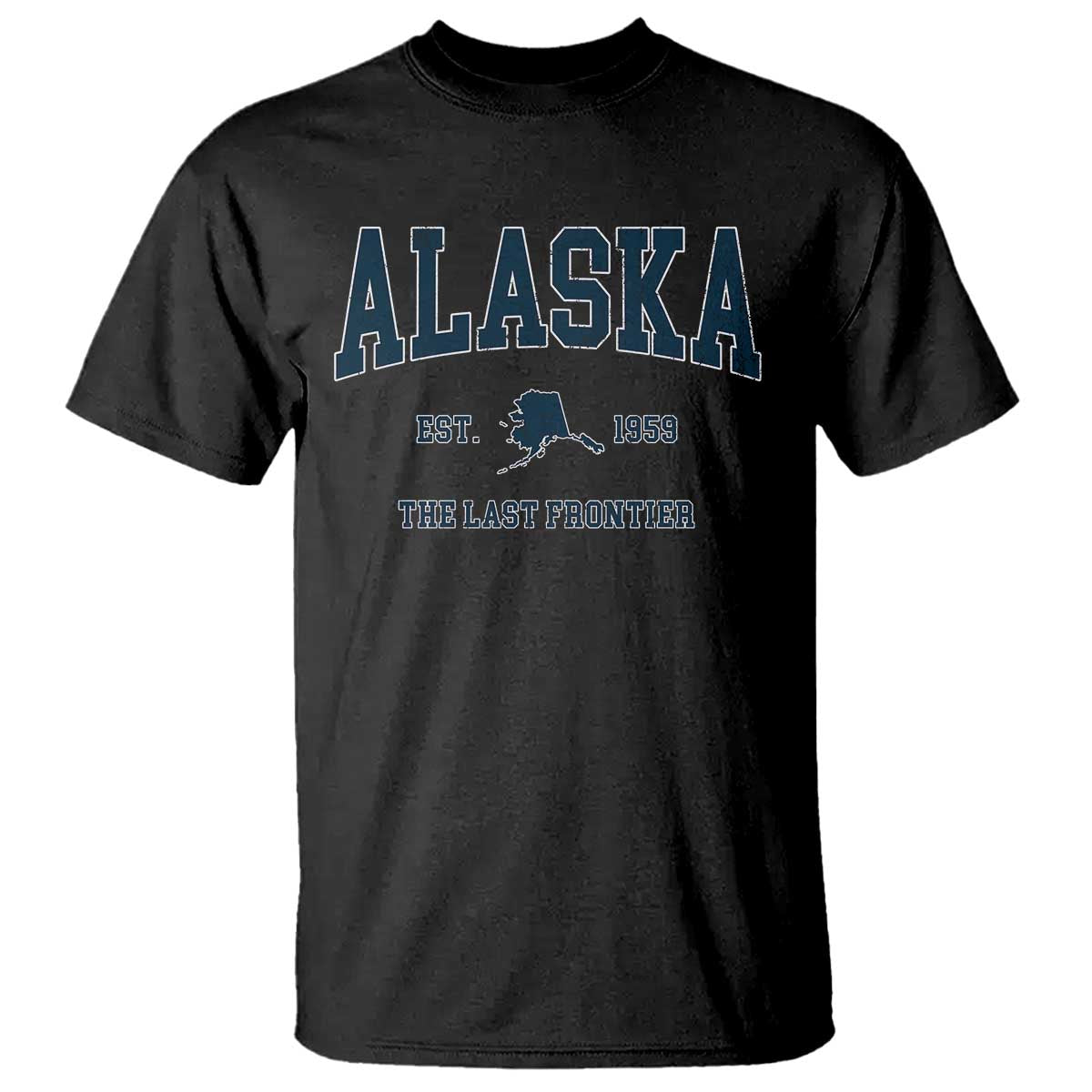 Alaska T Shirt Vintage Sports Design The Last Frontier Souvenirs TS10 Black Print Your Wear
