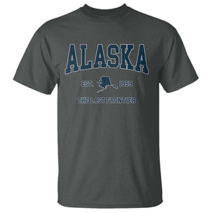Alaska T Shirt Vintage Sports Design The Last Frontier Souvenirs TS10 Dark Heather Print Your Wear