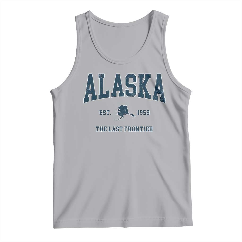 Alaska Tank Top Vintage Sports Design The Last Frontier Souvenirs TS10 Athletic Heather Print Your Wear