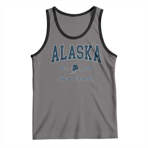 Alaska Tank Top Vintage Sports Design The Last Frontier Souvenirs TS10 Deep Heather Black Print Your Wear
