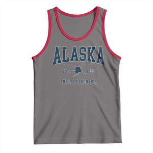 Alaska Tank Top Vintage Sports Design The Last Frontier Souvenirs TS10 Deep Heather Red Print Your Wear
