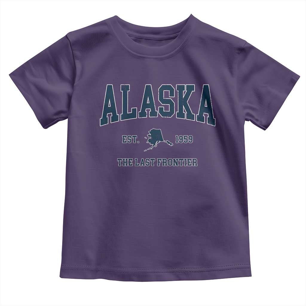 Alaska Toddler T Shirt Vintage Sports Design The Last Frontier Souvenirs TS10 Purple Print Your Wear