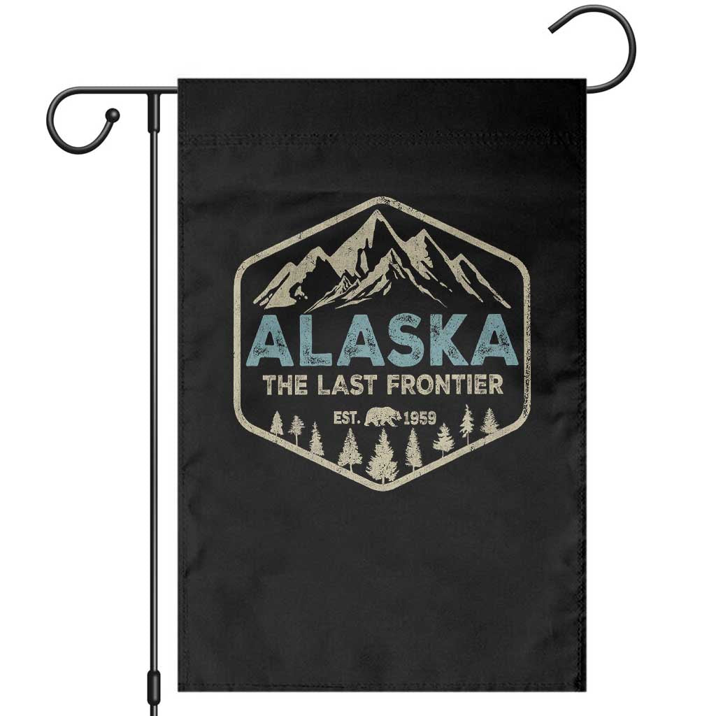 Vintage Alaska The Last Frontier Garden Flag Retro Alaskan Bear Mountain Souvenir TS10 Black Print Your Wear