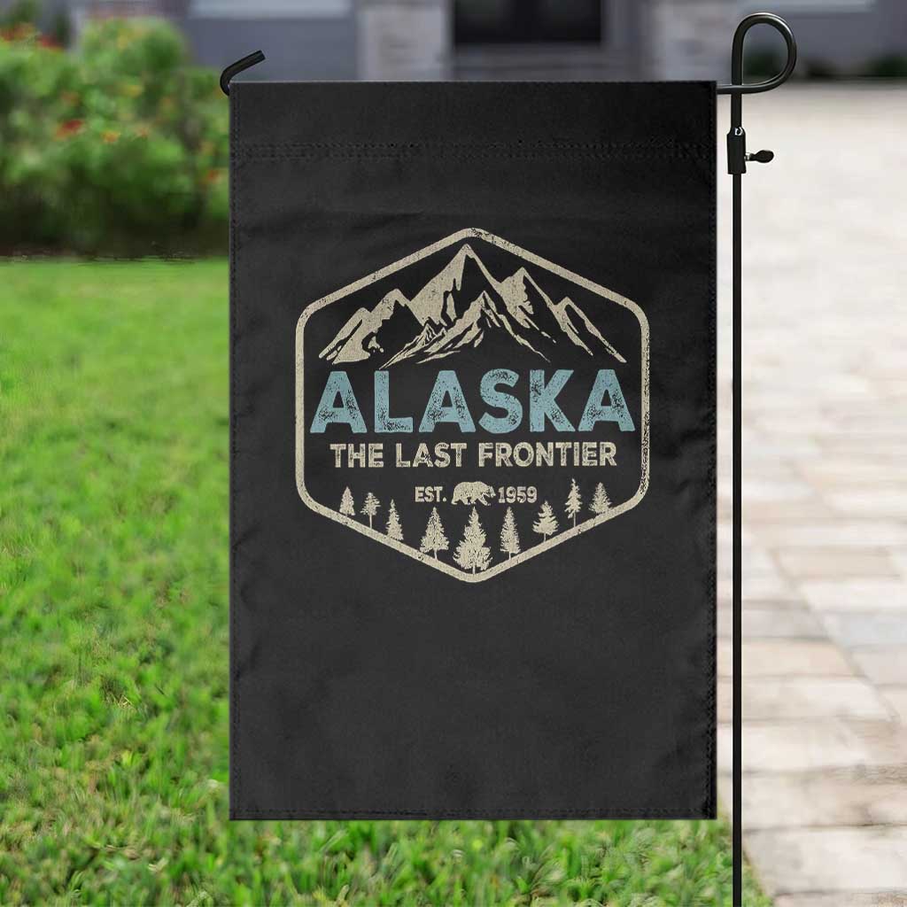 Vintage Alaska The Last Frontier Garden Flag Retro Alaskan Bear Mountain Souvenir TS10 Print Your Wear