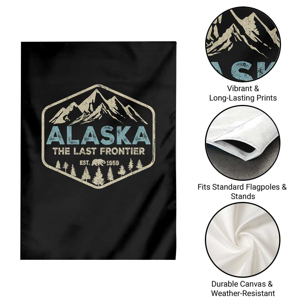 Vintage Alaska The Last Frontier Garden Flag Retro Alaskan Bear Mountain Souvenir TS10 Print Your Wear