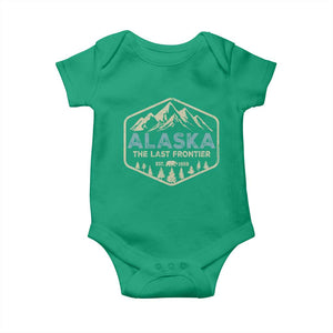 Vintage Alaska The Last Frontier Baby Onesie Retro Alaskan Bear Mountain Souvenir TS10 Irish Green Print Your Wear