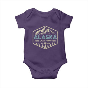 Vintage Alaska The Last Frontier Baby Onesie Retro Alaskan Bear Mountain Souvenir TS10 Purple Print Your Wear