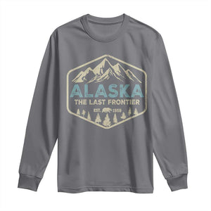Vintage Alaska The Last Frontier Long Sleeve Shirt Retro Alaskan Bear Mountain Souvenir TS10 Charcoal Print Your Wear