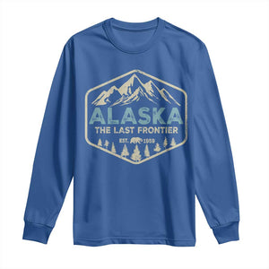 Vintage Alaska The Last Frontier Long Sleeve Shirt Retro Alaskan Bear Mountain Souvenir TS10 Royal Blue Print Your Wear