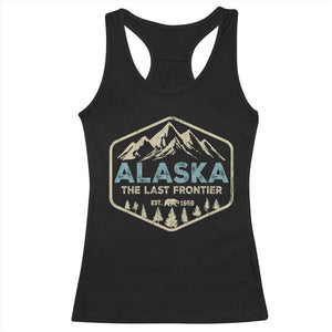 Vintage Alaska The Last Frontier Racerback Tank Top Retro Alaskan Bear Mountain Souvenir TS10 Black Print Your Wear
