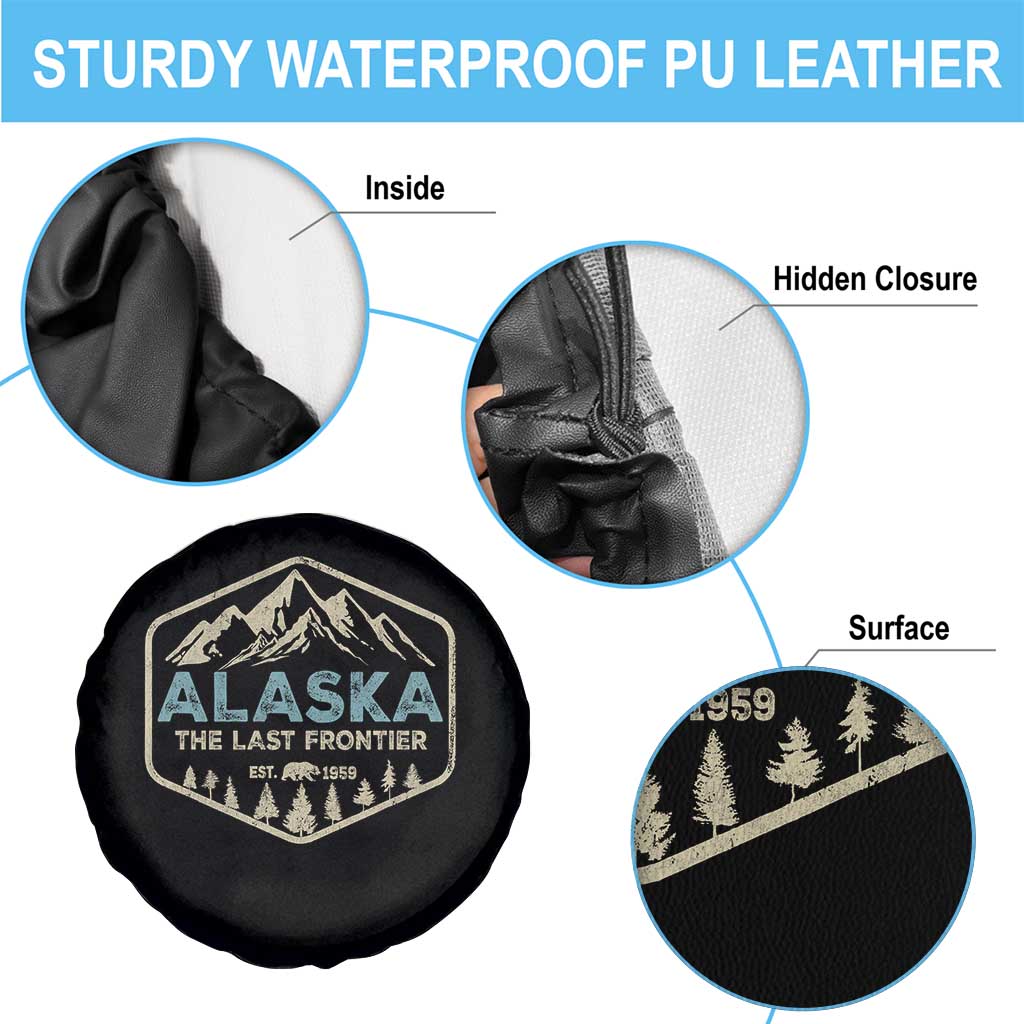 Vintage Alaska The Last Frontier Spare Tire Cover Retro Alaskan Bear Mountain Souvenir TS10 Print Your Wear