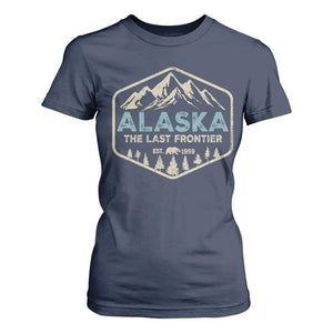 Vintage Alaska The Last Frontier T Shirt For Women Retro Alaskan Bear Mountain Souvenir TS10 Navy Print Your Wear