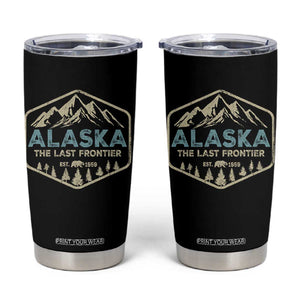 Vintage Alaska The Last Frontier Tumbler Cup Retro Alaskan Bear Mountain Souvenir TS10 Black Print Your Wear