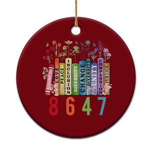 Retro 8647 Ceramic Ornament Equal Rights Book Flower Feminist Women Rights TS10 1pc Red Print Your Wear