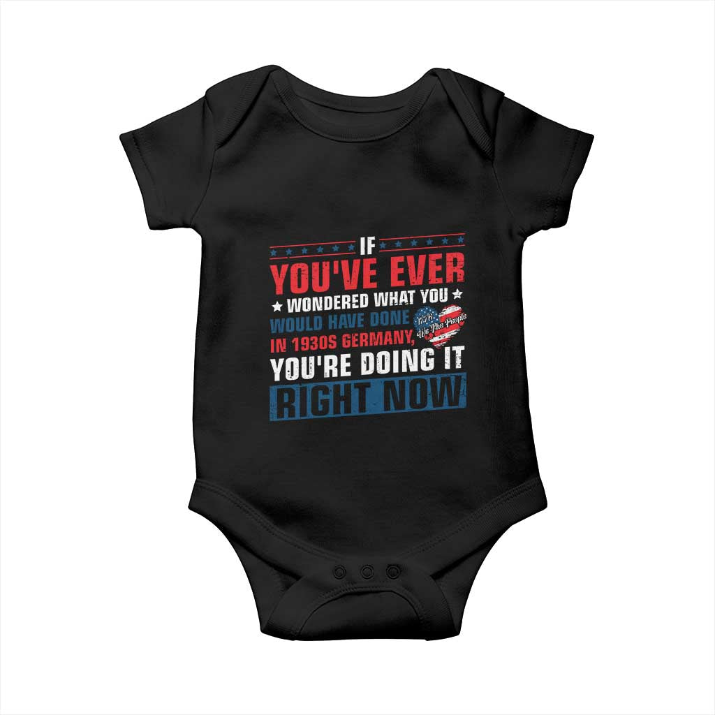 Anti Fascist Baby Onesie Political Activism Human Rights TS10 Black Print Your Wear