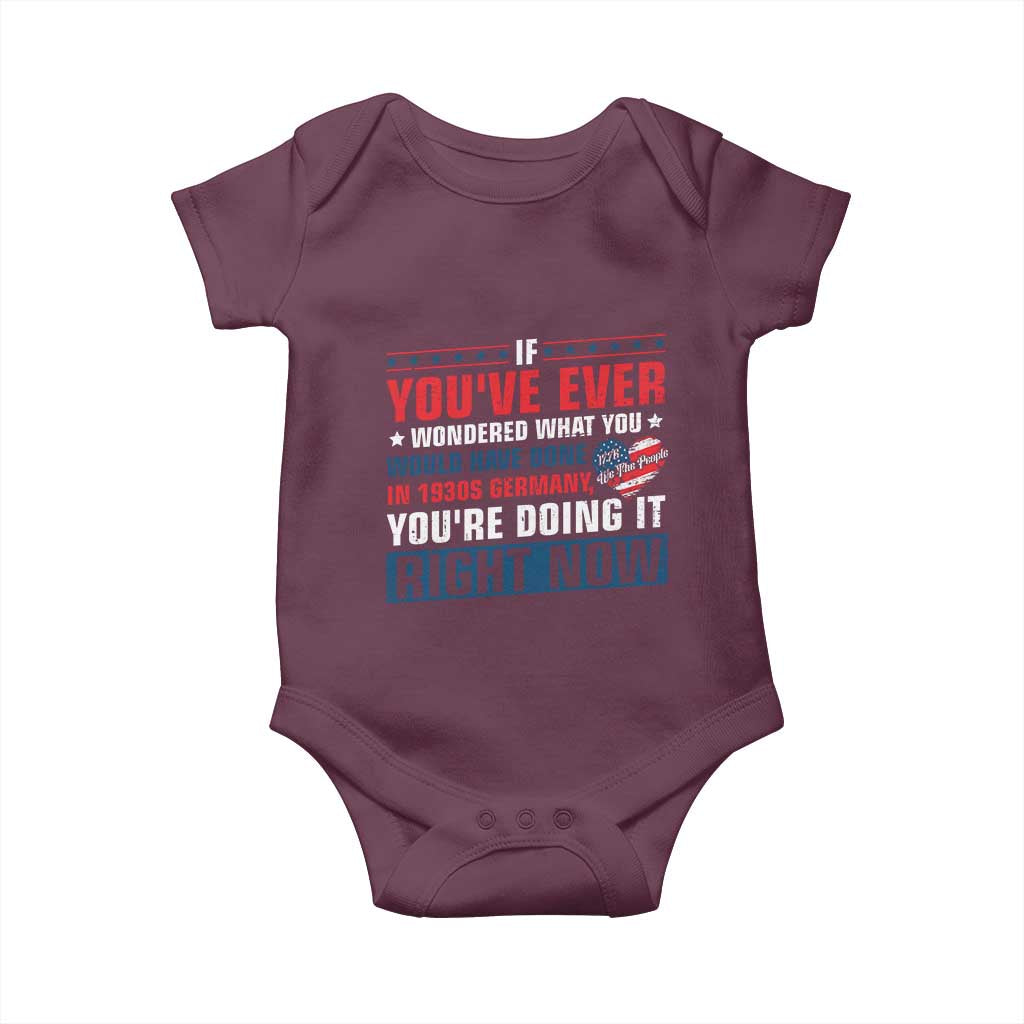 Anti Fascist Baby Onesie Political Activism Human Rights TS10 Maroon Print Your Wear