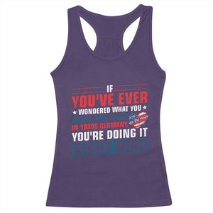 Anti Fascist Racerback Tank Top Political Activism Human Rights TS10 Purple Print Your Wear
