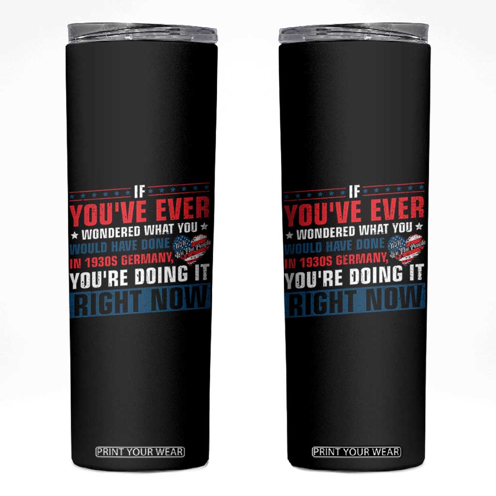 Anti Fascist Skinny Tumbler Political Activism Human Rights TS10 Black Print Your Wear