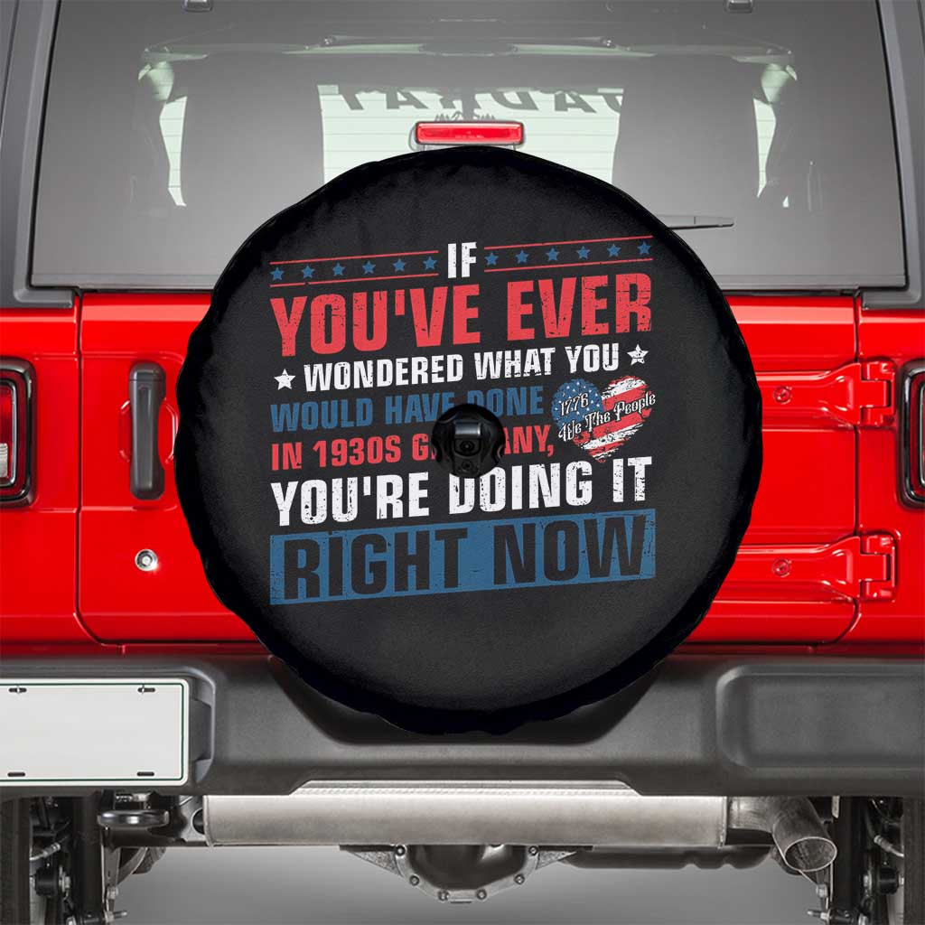 Anti Fascist Spare Tire Cover Political Activism Human Rights TS10 Black Print Your Wear