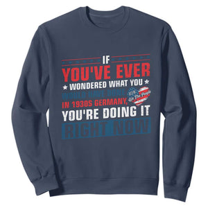 Anti Fascist Sweatshirt Political Activism Human Rights TS10 Navy Print Your Wear