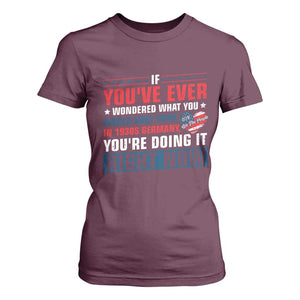 Anti Fascist T Shirt For Women Political Activism Human Rights TS10 Maroon Print Your Wear
