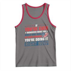 Anti Fascist Tank Top Political Activism Human Rights TS10 Deep Heather Red Print Your Wear