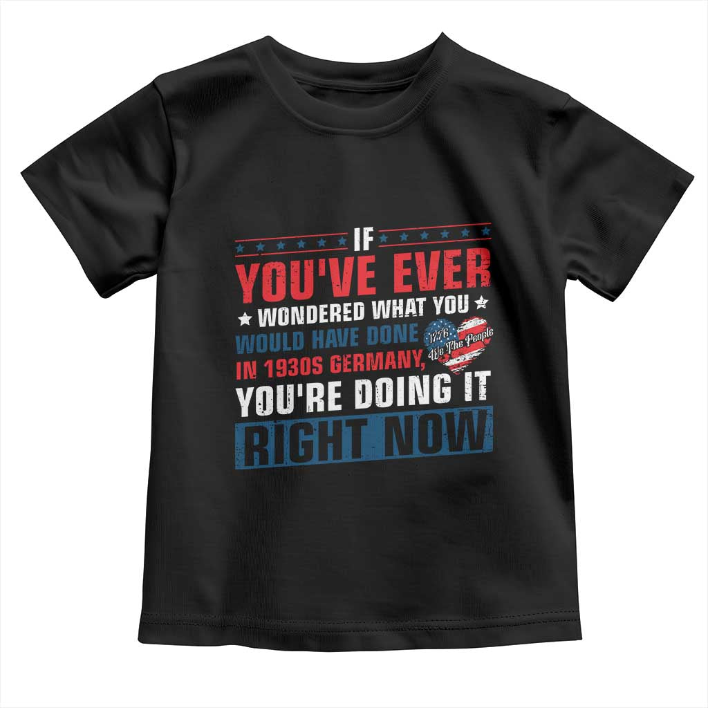 Anti Fascist Toddler T Shirt Political Activism Human Rights TS10 Black Print Your Wear