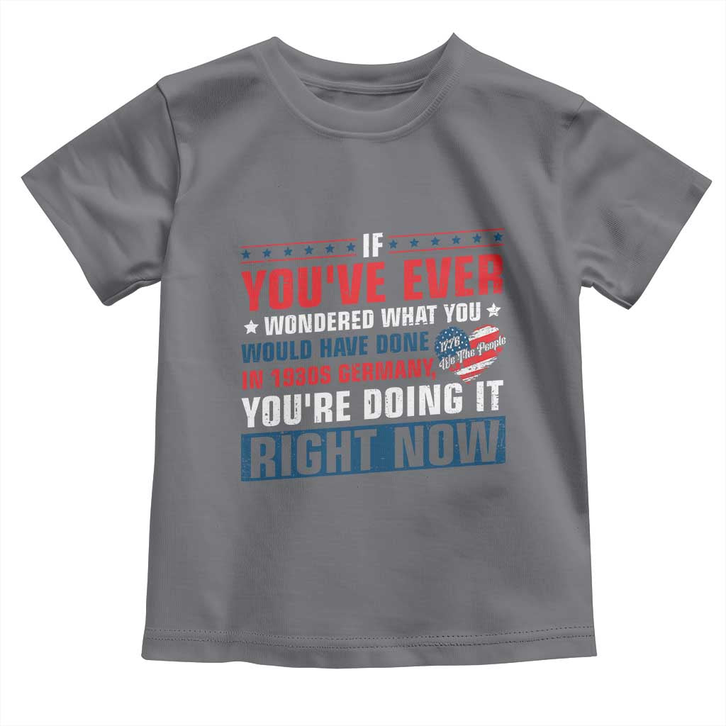 Anti Fascist Toddler T Shirt Political Activism Human Rights TS10 Charcoal Print Your Wear